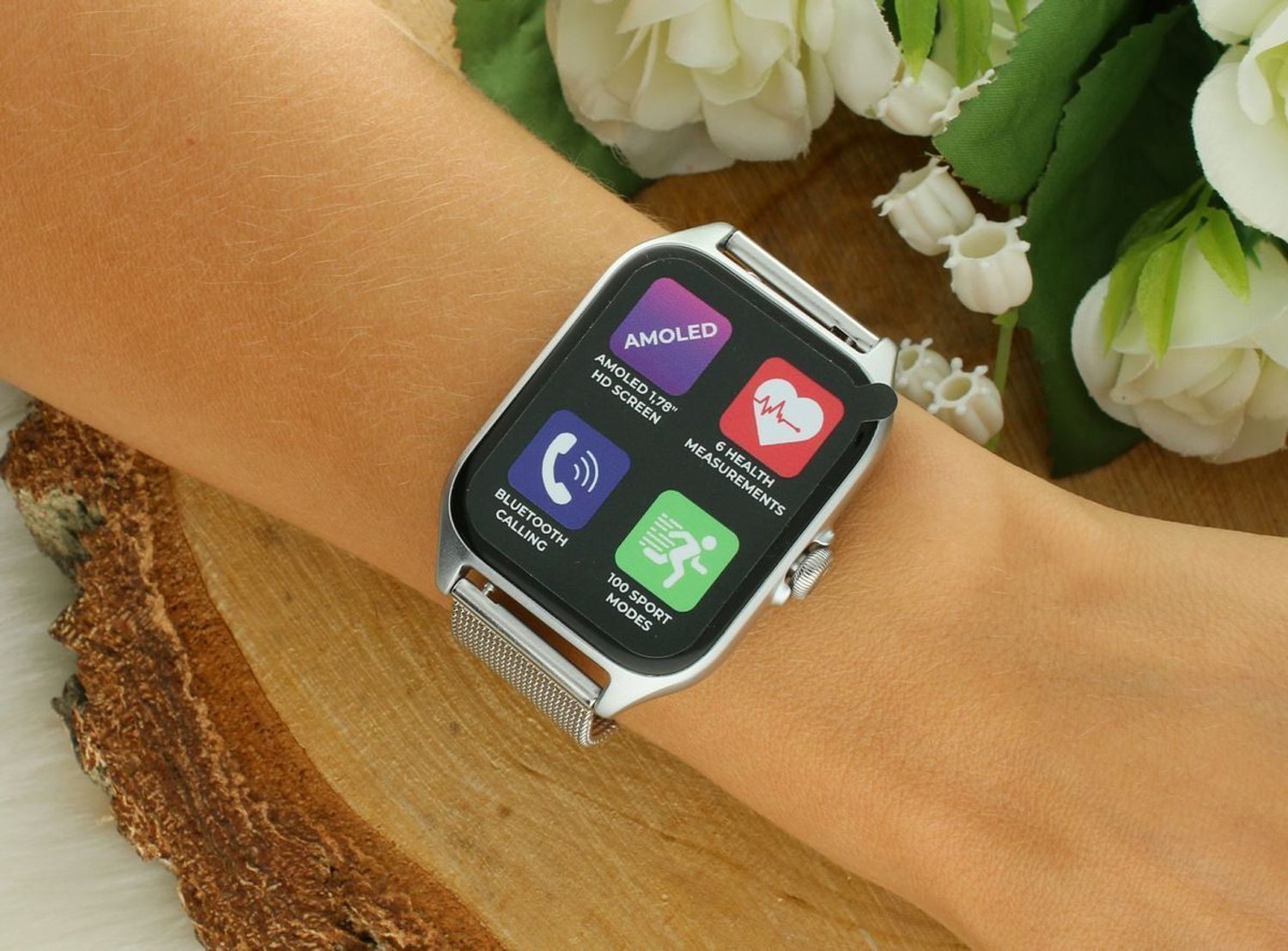 Smartwatch Garett GRC Activity 2 błękitny matowy + srebrna bransoleta. Smartwatch Garett. Smartwatch Garett na bransolecie. Smartwatch Garett w niebieskim kolorze. Smartwatch Garett na prezent (4).jpg